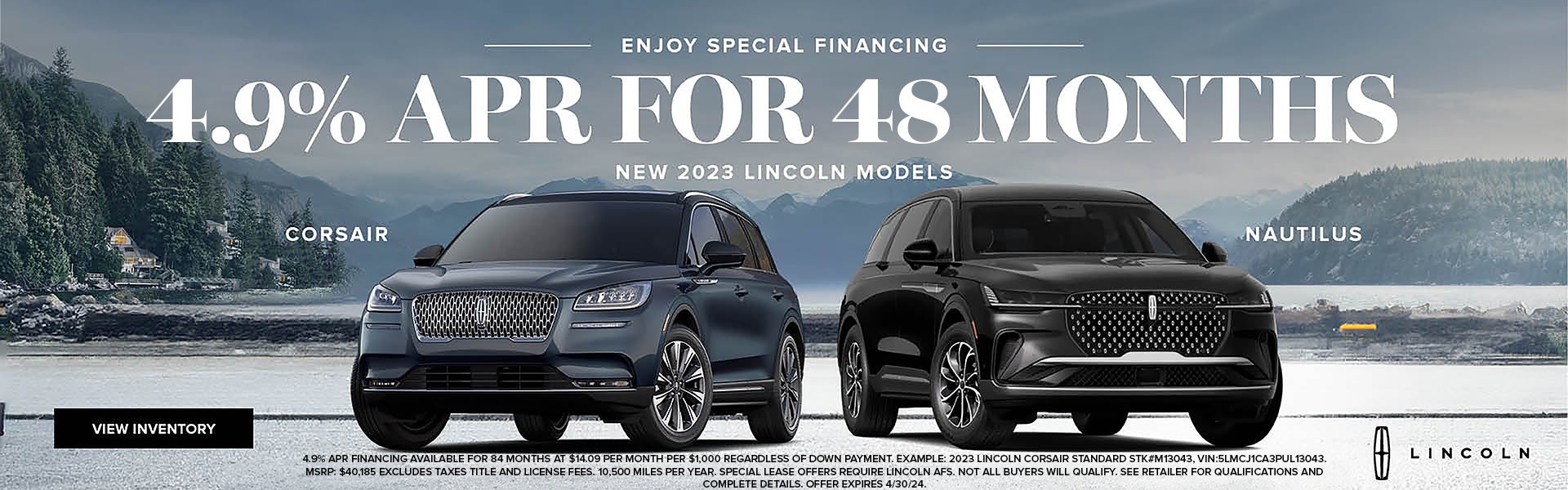 Enjoy Special Financing on New 2023 Lincoln Models 
